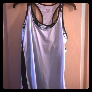 Sports top with sewn in sports bra